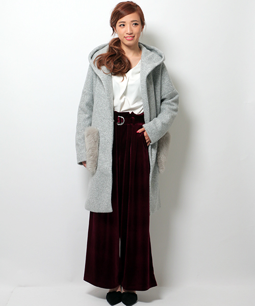 VENCEEXCHANGE（ヴァンスエクスチェンジ）の「ファーポケフーテッドコート（その他アウター・レディース・グレー/ブラック/ピンク系その他/キャメル・MEDIUM）」の14枚目の写真