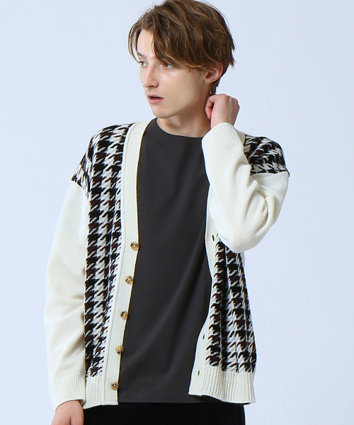 ABAHOUSE(アバハウス)の「モールガンクラブジャガードカーディガン(カーディガン/ボレロ・メンズ・ホワイト・46/44/48)」の1枚目の写真