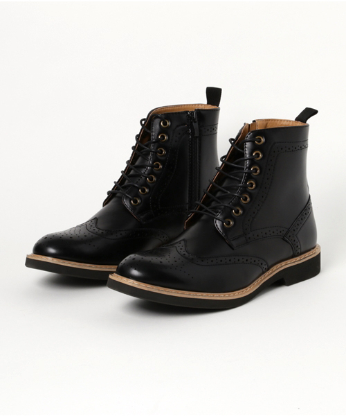 AAA（トリプルエー）の「AAA+ / ウイングチップレースアップカントリーブーツ(2346)（ブーツ・メンズ・ブラック/ダークブラウン/ネイビー/キャメル/ワイン・41/42/43/44/40）」の16枚目の写真