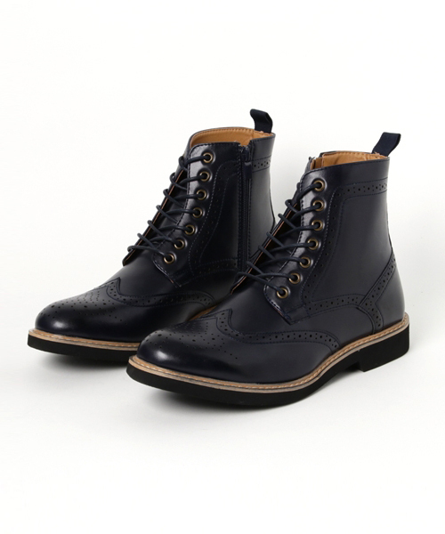 AAA（トリプルエー）の「AAA+ / ウイングチップレースアップカントリーブーツ(2346)（ブーツ・メンズ・ブラック/ダークブラウン/ネイビー/キャメル/ワイン・41/42/43/44/40）」の14枚目の写真