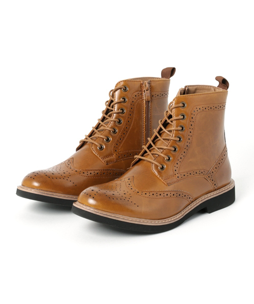 AAA（トリプルエー）の「AAA+ / ウイングチップレースアップカントリーブーツ(2346)（ブーツ・メンズ・ブラック/ダークブラウン/ネイビー/キャメル/ワイン・41/42/43/44/40）」の13枚目の写真