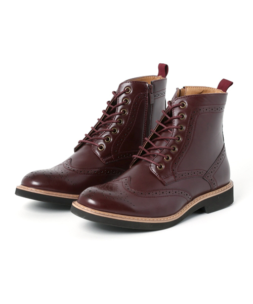 AAA（トリプルエー）の「AAA+ / ウイングチップレースアップカントリーブーツ(2346)（ブーツ・メンズ・ブラック/ダークブラウン/ネイビー/キャメル/ワイン・41/42/43/44/40）」の12枚目の写真