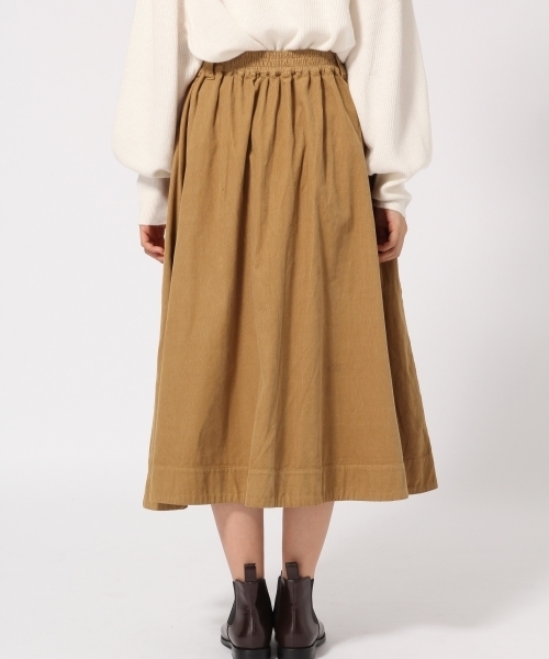 GLOBAL WORK（グローバルワーク）の「コーデュロイロングスカート/773476（スカート・レディース・ブラック/ベージュ/ワインレッド/カーキ・LARGE/MEDIUM）」の9枚目の写真