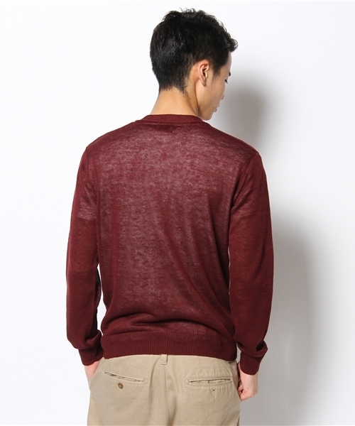 BEAUTY&YOUTH UNITED ARROWS（ビューティーアンドユースユナイテッドアローズ）の「BY リネン Vカーディガン◆（カーディガン/ボレロ・メンズ・ナチュラル/ワインレッド/マスタード/ネイビー・SMALL/MEDIUM/LARGE/X-LARGE）」の6枚目の写真