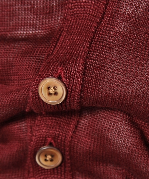 BEAUTY&YOUTH UNITED ARROWS（ビューティーアンドユースユナイテッドアローズ）の「BY リネン Vカーディガン◆（カーディガン/ボレロ・メンズ・ナチュラル/ワインレッド/マスタード/ネイビー・SMALL/MEDIUM/LARGE/X-LARGE）」の9枚目の写真