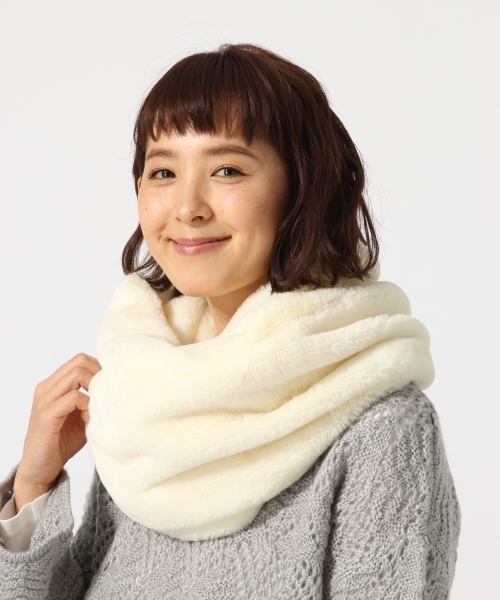 GLOBAL WORK（グローバルワーク）の「アソートフェイクファースヌード/769210（ストール/ショール・レディース・ホワイト/ブラック/ブルー/ダークグレー・FREE）」の12枚目の写真