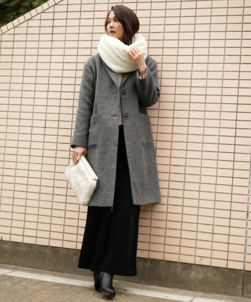 GLOBAL WORK（グローバルワーク）の「アソートフェイクファースヌード/769210（ストール/ショール・レディース・ホワイト/ブラック/ブルー/ダークグレー・FREE）」の13枚目の写真