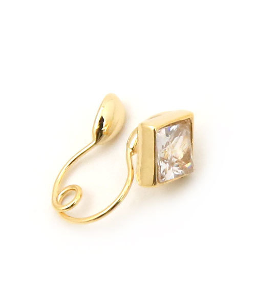 colleca la(コレカラ)の「ループフィット・スクエアビジューのイヤリング(イヤリング・レディース・シルバー/ゴールド・FREE)」の7枚目の写真