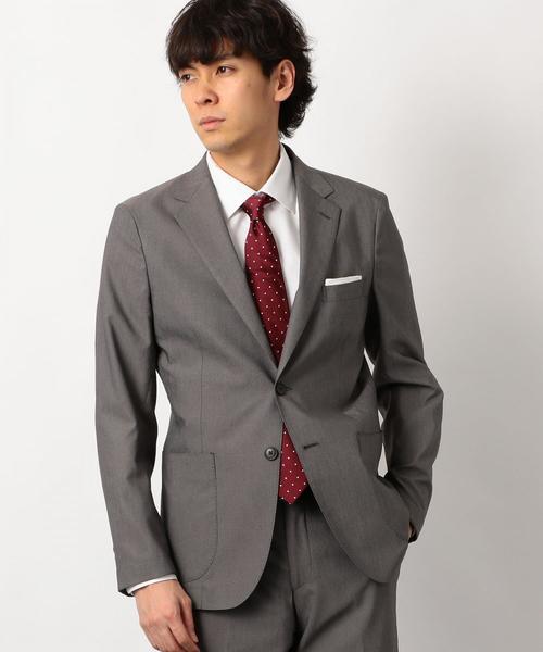 green label relaxing（グリーンレーベルリラクシング）の「ACTIVE PLUS オックス ムジ 2B NT 2PP- ジャケット ＜防シワ・ウォッシャブル・ストレッチ＞ ◆（テーラードジャケット・メンズ・ダークグレー/ベージュ/ネイビー・42/44/46/48/50）」の2枚目の写真