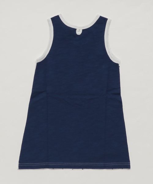 RAGMART（ラグマート）の「水玉プリントノースリーブワンピース（ワンピース・キッズ・サックスブルー/オフホワイト・100cm/110cm/120cm/130cm）」の3枚目の写真