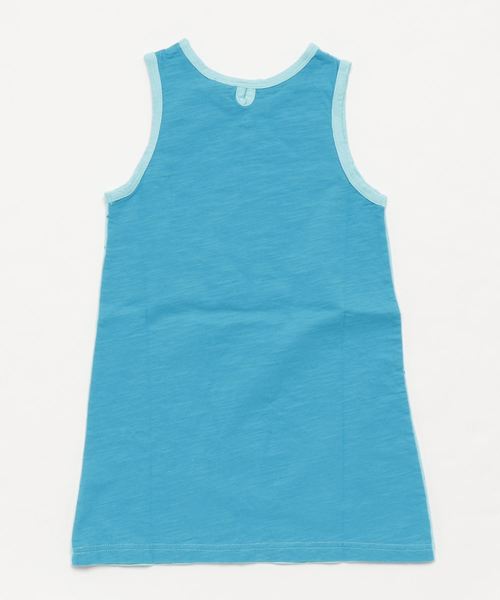 RAGMART（ラグマート）の「水玉プリントノースリーブワンピース（ワンピース・キッズ・サックスブルー/オフホワイト・100cm/110cm/120cm/130cm）」の4枚目の写真