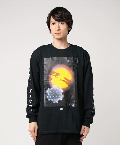 GOOD OL'(グッドオル)の「【SURROUND/サラウンド】宇宙プリントロンT(Tシャツ/カットソー・メンズ・ホワイト/ブラック・MEDIUM/LARGE/X-LARGE)」の6枚目の写真