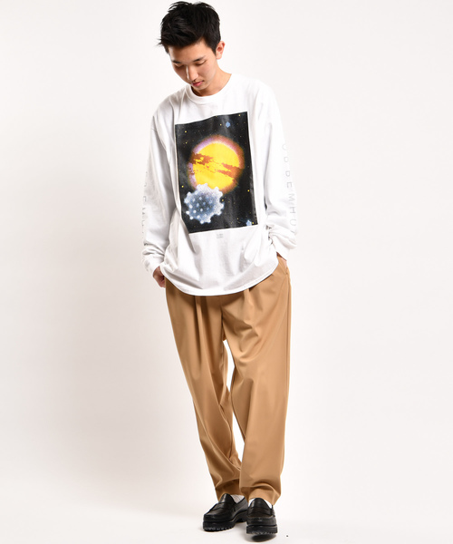 GOOD OL'(グッドオル)の「【SURROUND/サラウンド】宇宙プリントロンT(Tシャツ/カットソー・メンズ・ホワイト/ブラック・MEDIUM/LARGE/X-LARGE)」の8枚目の写真