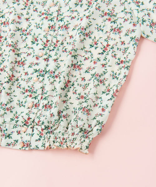 OLIVE des OLIVE（オリーブデオリーブ）の「花柄Ｖ開きブラウス（シャツ/ブラウス・レディース・ホワイト/イエロー/ブラック・FREE）」の9枚目の写真