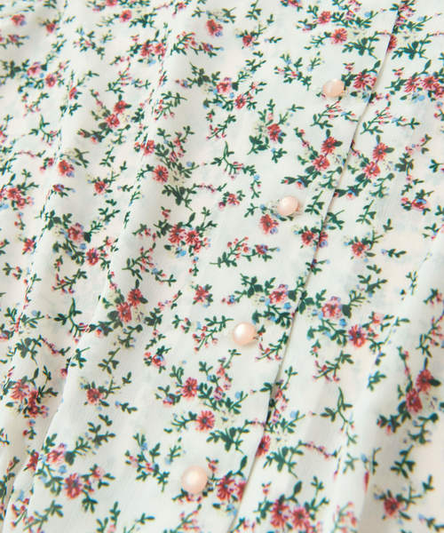 OLIVE des OLIVE（オリーブデオリーブ）の「花柄Ｖ開きブラウス（シャツ/ブラウス・レディース・ホワイト/イエロー/ブラック・FREE）」の7枚目の写真