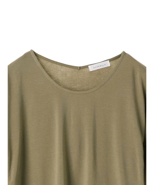 AMERICAN HOLIC（アメリカンホリック）の「・半袖ギャザープルオーバー（Tシャツ/カットソー・レディース・カーキ/ブラック/オフホワイト・FREE）」の7枚目の写真