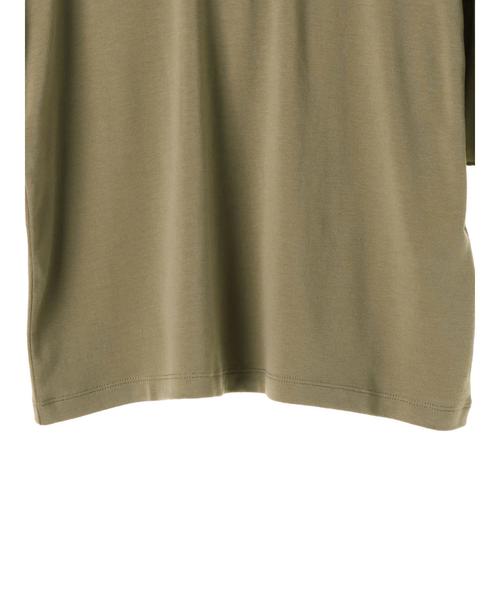 AMERICAN HOLIC（アメリカンホリック）の「・半袖ギャザープルオーバー（Tシャツ/カットソー・レディース・カーキ/ブラック/オフホワイト・FREE）」の5枚目の写真