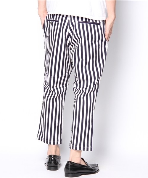 SHIPS JET BLUE(シップスジェットブルー)の「JB: ワイドストライプ/サルエルクロップドパンツ(その他パンツ・メンズ・ブラック/ネイビー・SMALL/MEDIUM/LARGE)」の4枚目の写真