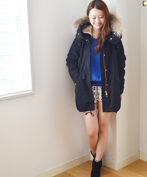 Khaju（カージュ）の「★★Khaju:モッズコート□（モッズコート・レディース・ブラック/カーキ・ONE SIZE）」の5枚目の写真