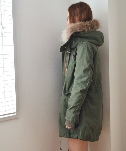 Khaju（カージュ）の「★★Khaju:モッズコート□（モッズコート・レディース・ブラック/カーキ・ONE SIZE）」の7枚目の写真