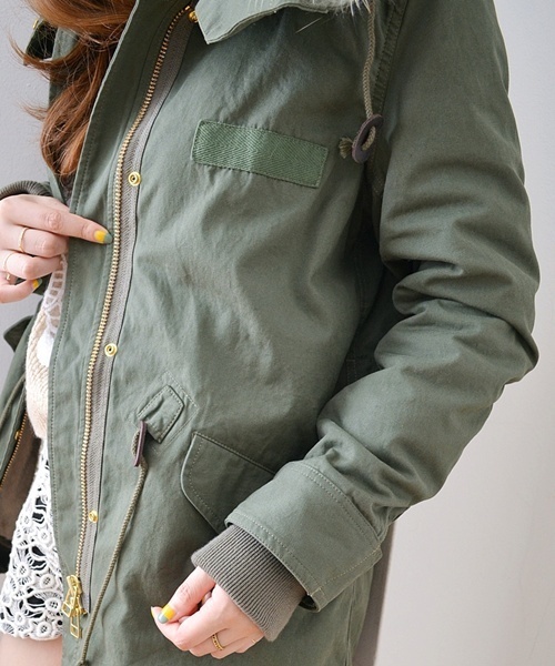 Khaju（カージュ）の「★★Khaju:モッズコート□（モッズコート・レディース・ブラック/カーキ・ONE SIZE）」の11枚目の写真