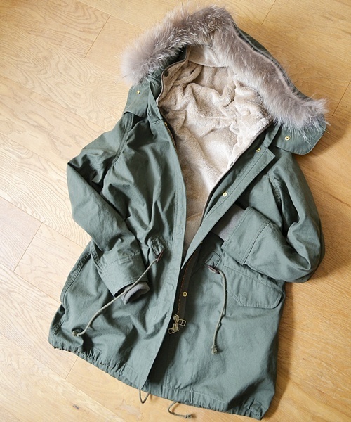 Khaju（カージュ）の「★★Khaju:モッズコート□（モッズコート・レディース・ブラック/カーキ・ONE SIZE）」の13枚目の写真