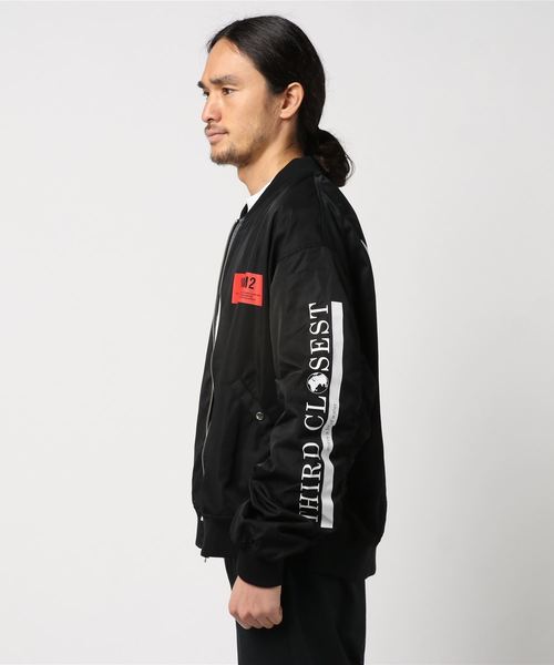 WEGO(ウィゴー)の「WEGO/グラフィックBOXロゴMA-1(MA-1・メンズ・ブラック/カーキ・MEDIUM/LARGE)」の6枚目の写真