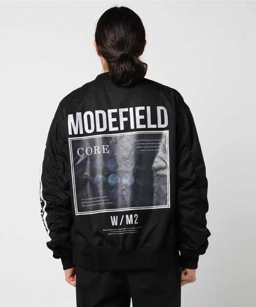 WEGO(ウィゴー)の「WEGO/グラフィックBOXロゴMA-1(MA-1・メンズ・ブラック/カーキ・MEDIUM/LARGE)」の5枚目の写真