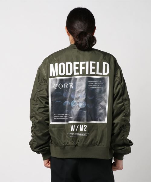 WEGO(ウィゴー)の「WEGO/グラフィックBOXロゴMA-1(MA-1・メンズ・ブラック/カーキ・MEDIUM/LARGE)」の4枚目の写真