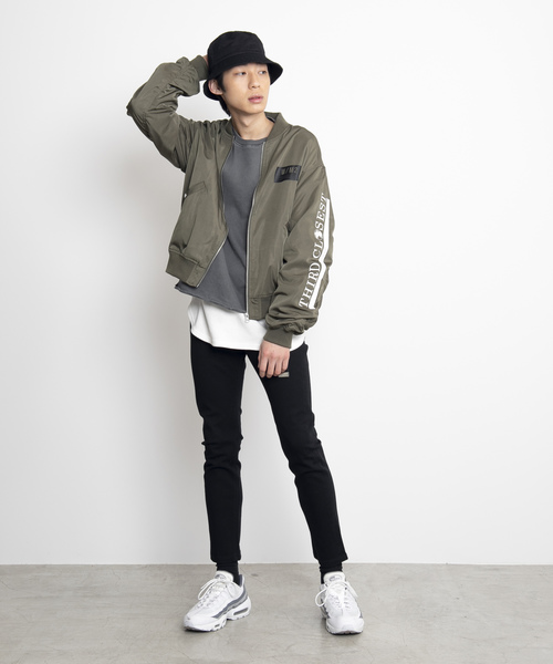 WEGO(ウィゴー)の「WEGO/グラフィックBOXロゴMA-1(MA-1・メンズ・ブラック/カーキ・MEDIUM/LARGE)」の15枚目の写真