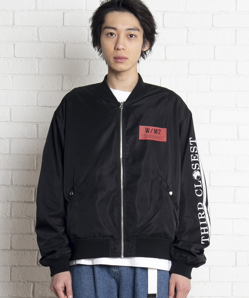 WEGO(ウィゴー)の「WEGO/グラフィックBOXロゴMA-1(MA-1・メンズ・ブラック/カーキ・MEDIUM/LARGE)」の9枚目の写真