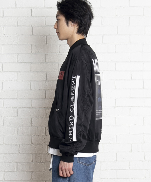 WEGO(ウィゴー)の「WEGO/グラフィックBOXロゴMA-1(MA-1・メンズ・ブラック/カーキ・MEDIUM/LARGE)」の8枚目の写真