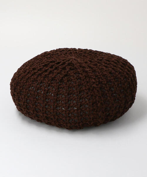 BEAUTY&YOUTH UNITED ARROWS(ビューティーアンドユースユナイテッドアローズ)の「BY かぎ編みベレー帽 ◆(ハンチング/ベレー帽・レディース・ダークブラウン/オフホワイト・FREE)」の4枚目の写真