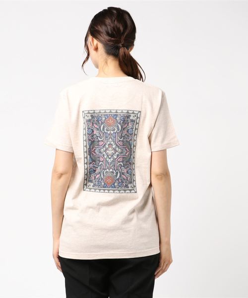 MIXXDAVID（ミックスディビッド）の「MIXXDAVID / ジャカードプリントT（Tシャツ/カットソー・レディース・ホワイト/ベージュ・L/M）」の2枚目の写真