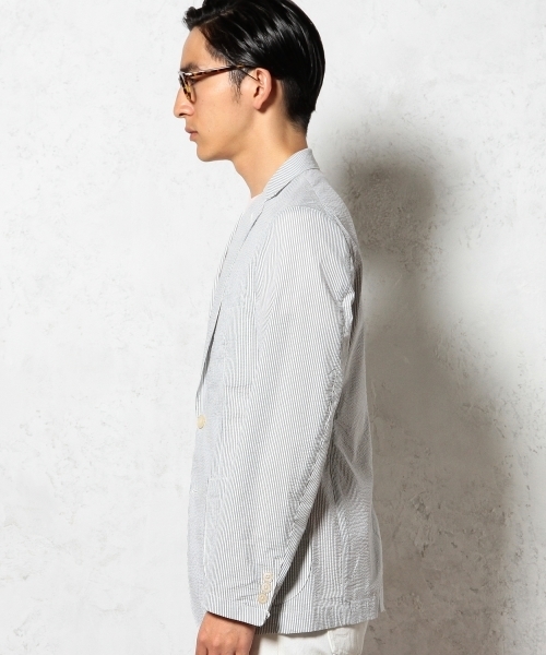 green label relaxing(グリーンレーベルリラクシング)の「【機能性ジャケット】 □COOL/MAX SCR NT 2B ジャケット ◆(テーラードジャケット・メンズ・ホワイト/ネイビー・X-LARGE/MEDIUM/LARGE/SMALL)」の4枚目の写真