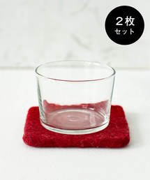 sarasa design | セット販売●b2c ウール フェルト コースター スクエア 2枚入り(キッチンツール)