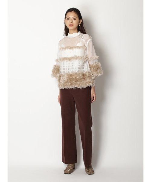 LILY BROWN（リリーブラウン）の「ラメジャガードトップス（Tシャツ 