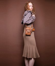 Candy Stripper | FLARE HEM ニットスカート(スカート)