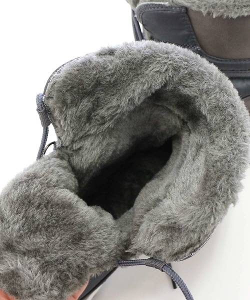 AmiAmi（アミアミ）の「レースアップスノーブーツ/ウインターブーツ（ブーツ・レディース・ブラック/グレー/ベージュ/ベージュ系その他/ブラック×カーキ・LL/S/M/L/SS）」の9枚目の写真