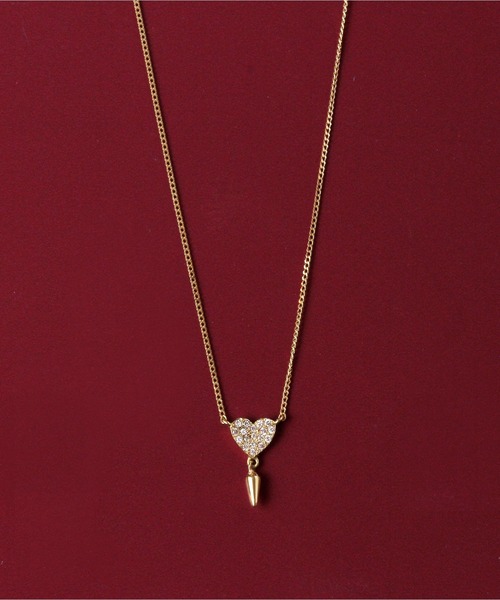 ネックレスemblem リトルエンブレム のファッション ハートスタッズネックレス ネックレス Little