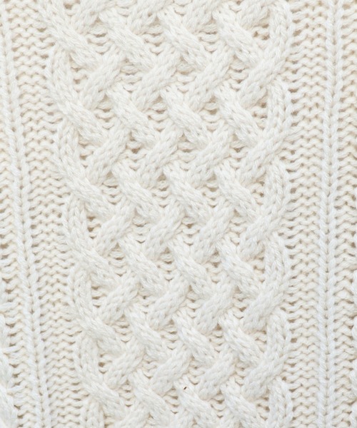 PairPair(ペアペア)の「ケーブル編みハーフジッププルオーバー(ニット/セーター・レディース・モカ/アイボリー/オリーブ・FREE)」の12枚目の写真