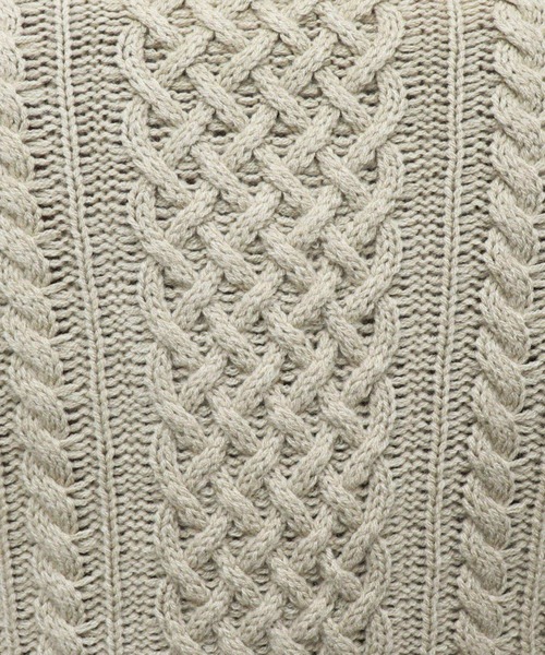 PairPair(ペアペア)の「ケーブル編みハーフジッププルオーバー(ニット/セーター・レディース・モカ/アイボリー/オリーブ・FREE)」の6枚目の写真