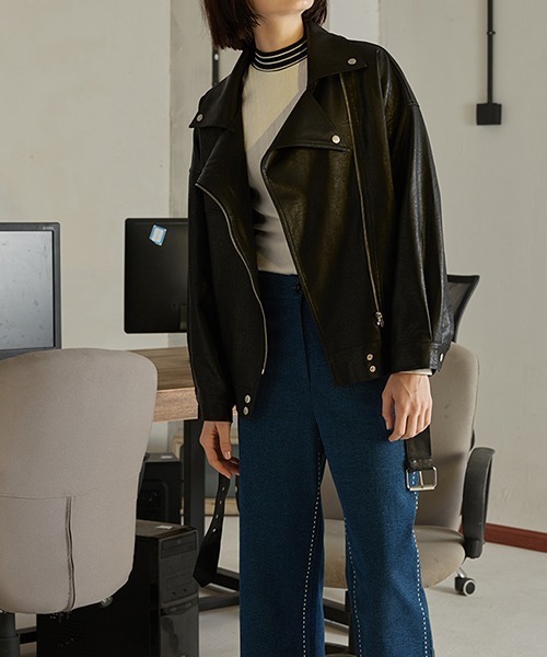 Fano Studios オーバーサイズライダースジャケット