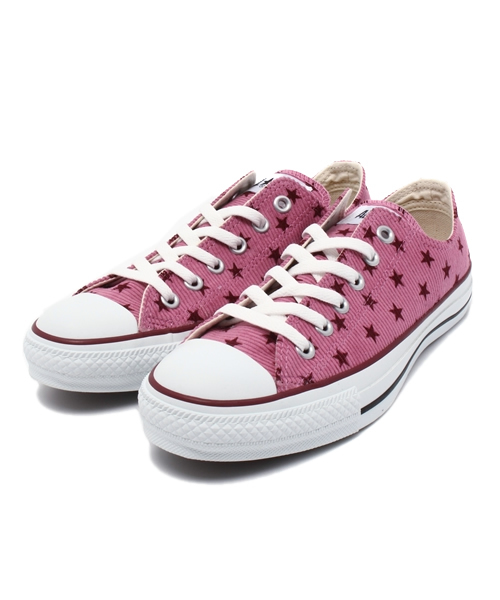 CONVERSE(コンバース)の「ALL STAR S-CORDUROY OX/オールスター Sコーデュロイ OX(スニーカー・レディース・ホワイト/ピンク・10.5/11.5/3/7.5/4/9/6.5/6/4.5/8.5/5/9.5/8/5.5/7/3.5)」の2枚目の写真