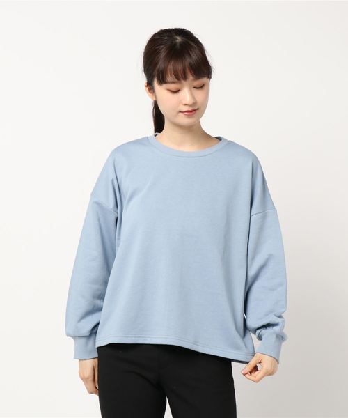 KOBE LETTUCE（コウベレタス）の「バックスリットスウェットトップス（スウェット・レディース・チャコール/ライトベージュ/パープル/ブルー・FREE）」の4枚目の写真