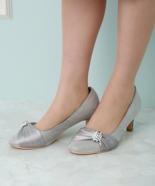 MARLENE JOBERT（マルレーヌ　ジョベル）の「フロントリボンパンプス（パンプス・レディース・ブラック/ピンク/シルバー・23.5cm/24.5cm/23.0cm/24.0cm）」の3枚目の写真