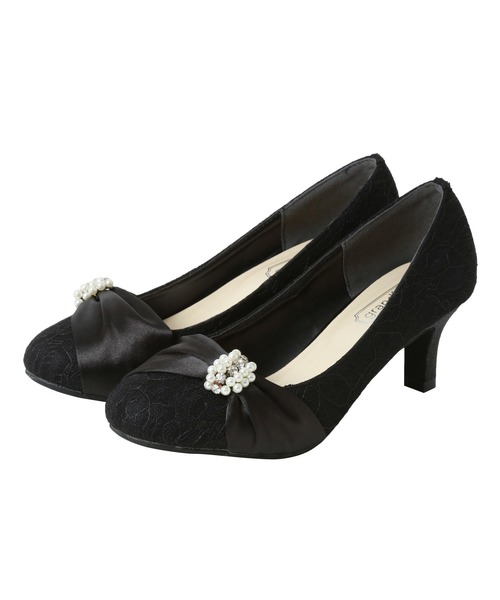 MARLENE JOBERT（マルレーヌ　ジョベル）の「フロントリボンパンプス（パンプス・レディース・ブラック/ピンク/シルバー・23.5cm/24.5cm/23.0cm/24.0cm）」の6枚目の写真