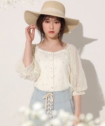 one after another NICE CLAUP | マーガレット刺繍ブラウス(シャツ/ブラウス)