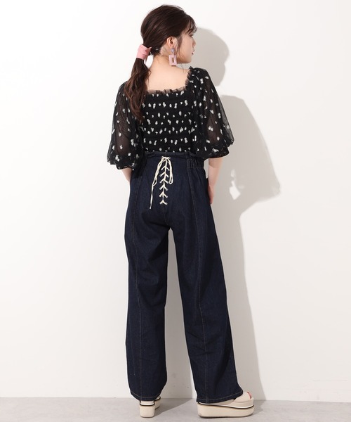 one after another NICE CLAUP(ワンアフターアナザーナイスクラップ)の「マーガレット刺繍ブラウス(シャツ/ブラウス・レディース・ライトグレー/ブラック/アイボリー・FREE)」の7枚目の写真