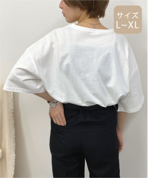 apres jour mignon（アプレジュールミニョン）の「【大きいサイズ】アソートルーズTシャツ２【ZOZOTOWN限定アイテム】（Tシャツ/カットソー・レディース・ホワイト/パープル/オフホワイト/カーキ/その他/ミント/マスタード/ライトベージュ・X-LARGE）」の15枚目の写真